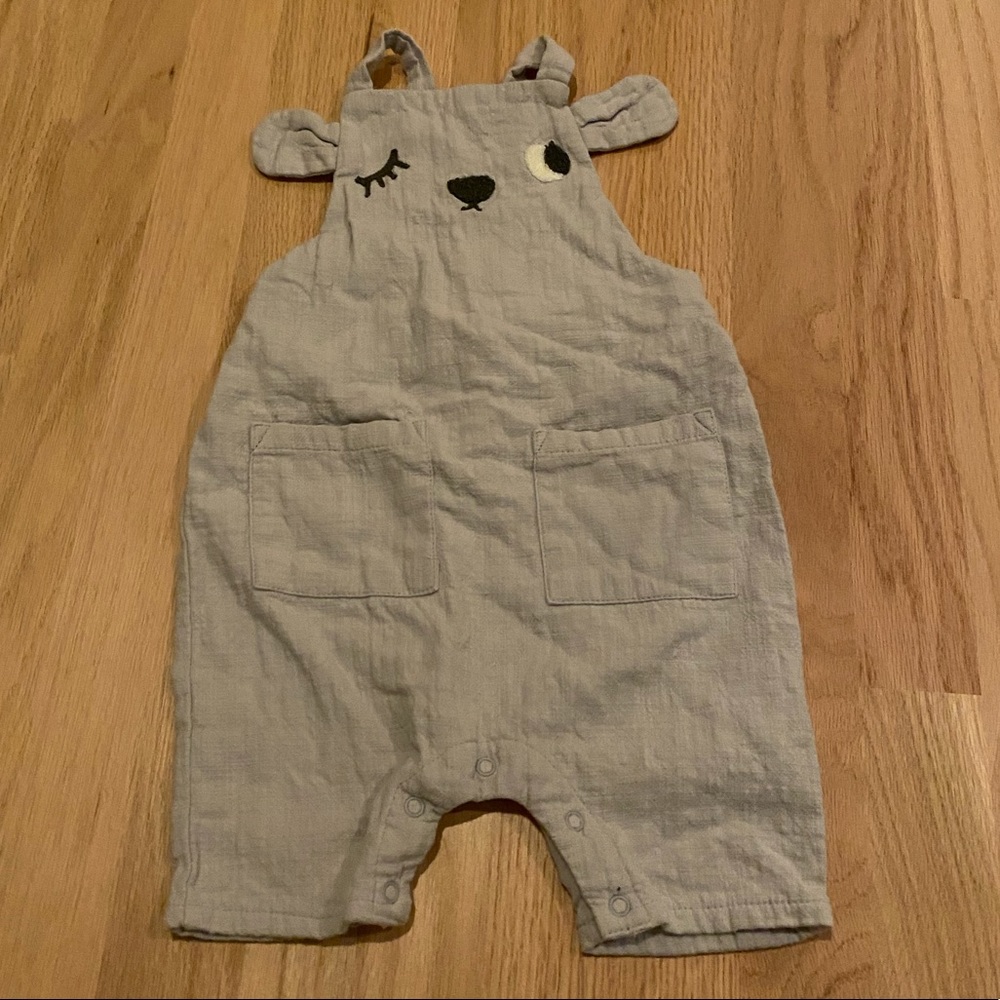 Seed Heritage Gray/blue Baby One Piece
